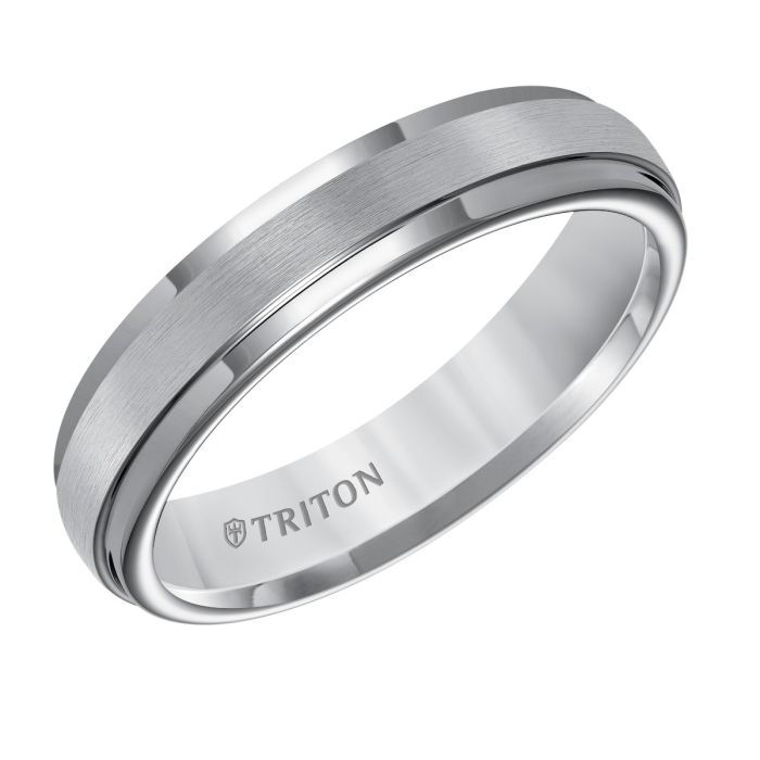 Triton Gents 5mm Tungsten Carbide Satin Finish Comfort Fit Band 11-5576C5-G.00 | Hannoush Jewelers