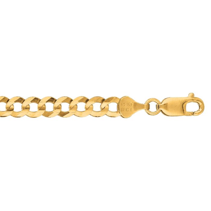 10K 24" Yellow Gold Diamond Cut Comfort Curb Chain with Lobster Clasp 150CC-24 | Hannoush Jewelers