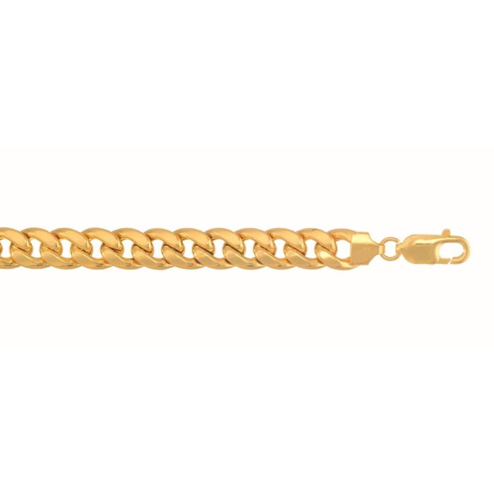 10k 24" Yellow Gold Lite Miami Cuban Link Necklace with Lobster Clasp 210HMC-24 | Hannoush Jewelers