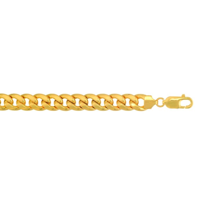 10k 24" Yellow Gold Lite Miami Cuban Link Necklace Lobster Clasp 250HMC-24 | Hannoush Jewelers