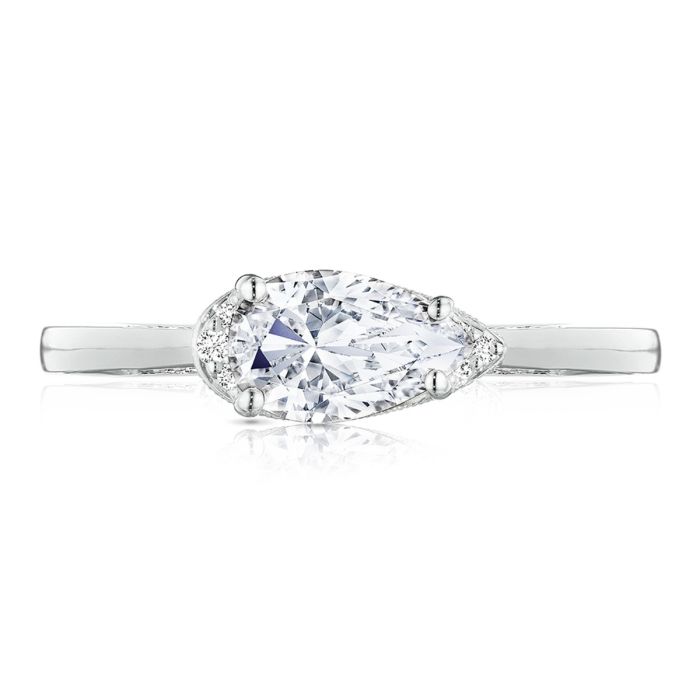 Simply Tacori Platinum Diamond Engagement Ring 0.11ctw 2654PS8X5 | Hannoush Jewelers