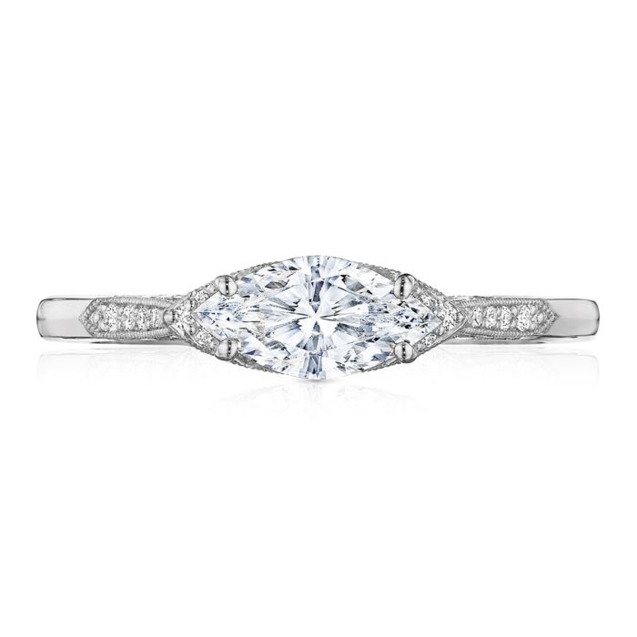 Simply Tacori Platinum Diamond Engagement Ring 2655MQ9X45 | Hannoush Jewelers