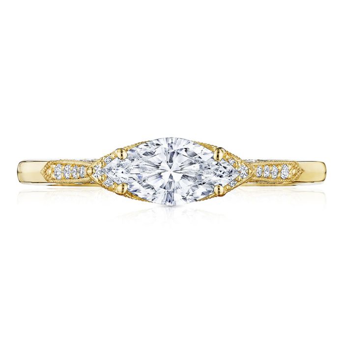 Simply Tacori 18K Yellow Gold Diamond Semi Mount 2655MQ9X45Y | Hannoush Jewelers