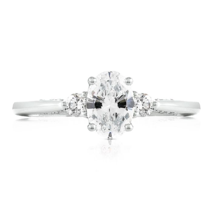 Simply Tacori Platinum Diamond Semi-Mount 0.19ctw 2656OV7X5 | Hannoush Jewelers