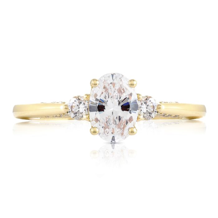 Simply Tacori 18K Yellow Gold Diamond Semi-Mount 2656OV7X5Y | Hannoush Jewelers