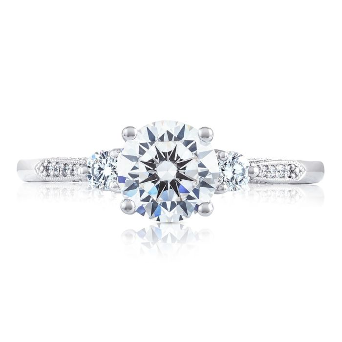 Simply Tacori Platinum Diamond Semi Mount 2657RD65 | Hannoush Jewelers