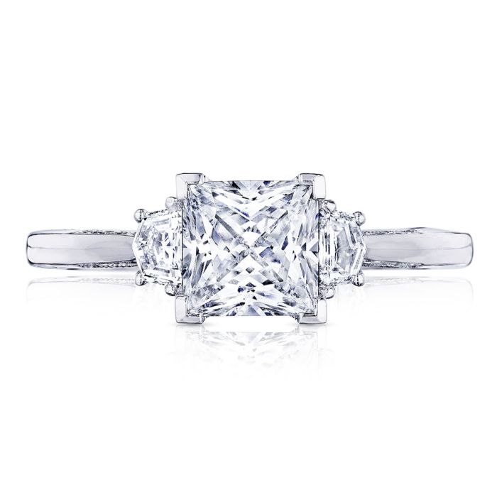 Simply Tacori Platinum Diamond Semi Mount 2658PR6 | Hannoush Jewelers