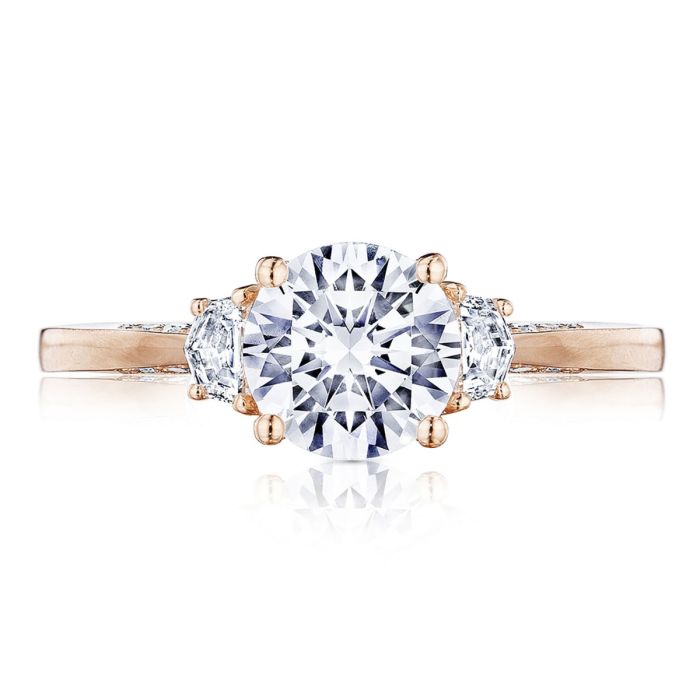 Simply Tacori 18K Rose Gold Diamond Semi Mount 2658RD7PK | Hannoush Jewelers