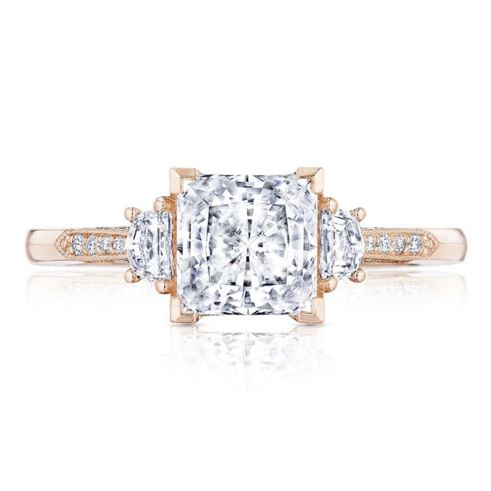 Simply Tacori 18K Rose Gold Diamond Semi Mount 2659PR65PK | Hannoush Jewelers