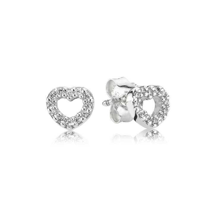 PANDORA Be My Valentine Stud Earrings in Clear CZ | Hannoush Jewelers