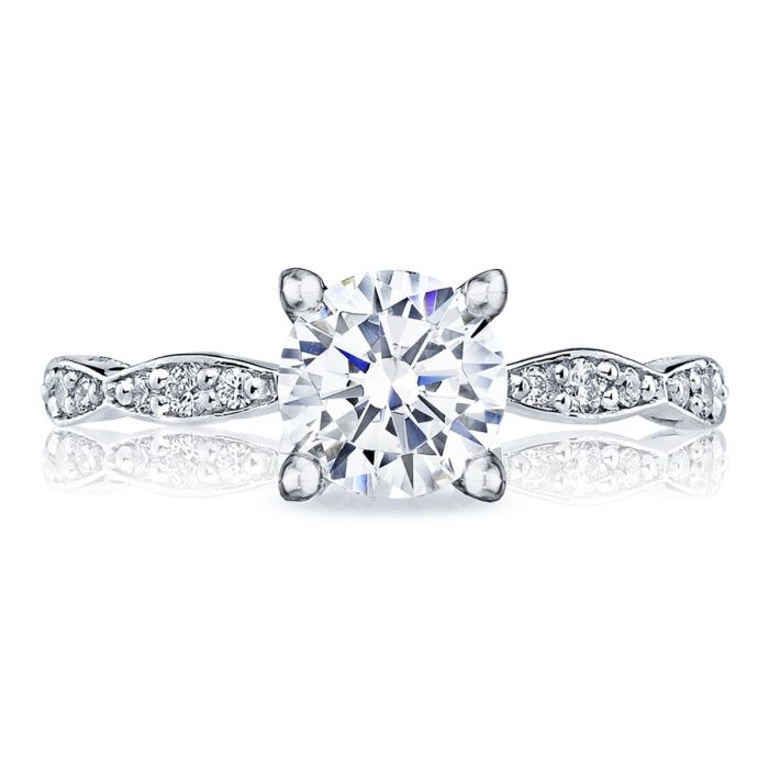 Tacori Sculpted Crescent Diamond Engagement Semi Mount 46-2RD65 | Hannoush Jewelers