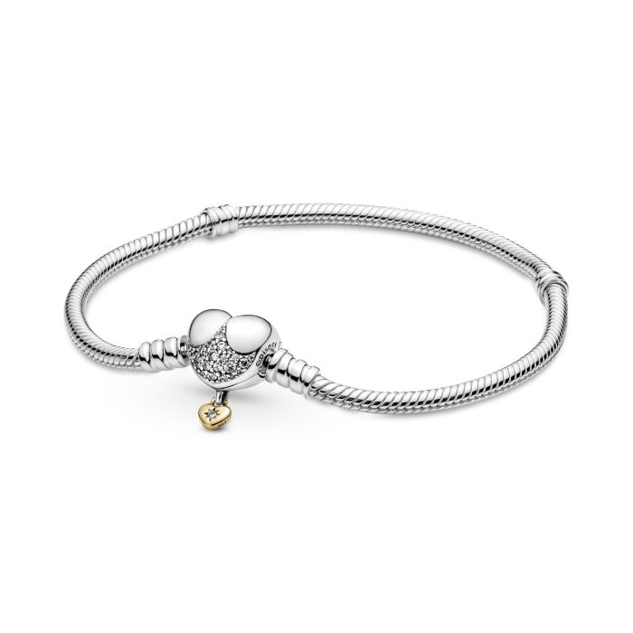 Disney Pandora Moments Heart Clasp Snake Chain Bracelet 569563C01 | Hannoush Jewelers