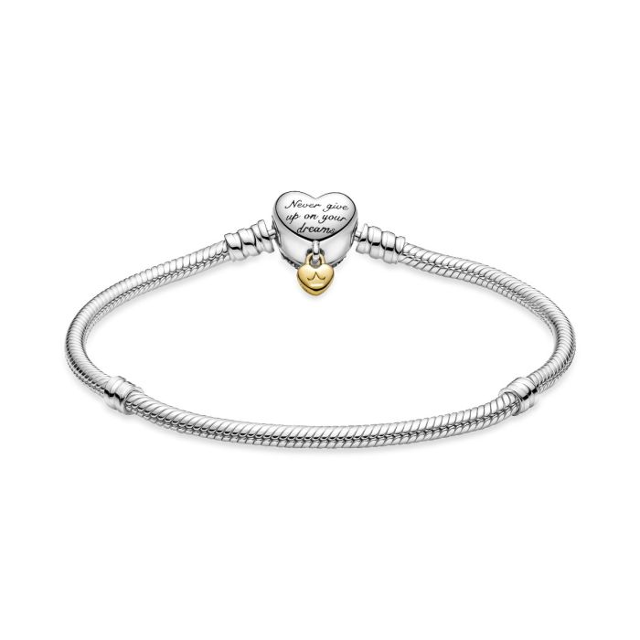 Disney Pandora Moments Heart Clasp Snake Chain Bracelet 569563C01 | Hannoush Jewelers