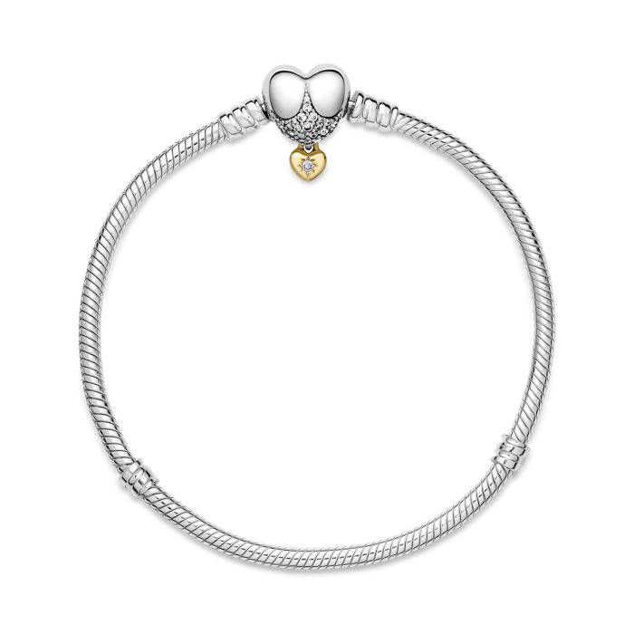 Disney Pandora Moments Heart Clasp Snake Chain Bracelet 569563C01 | Hannoush Jewelers