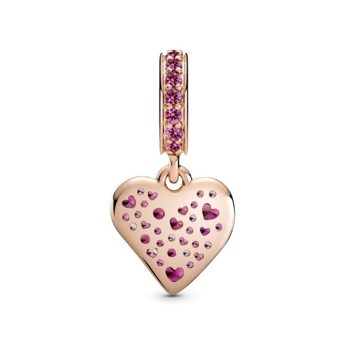 Pavé Freehand Heart Dangle Charm 789565C01 | Hannoush Jewelers