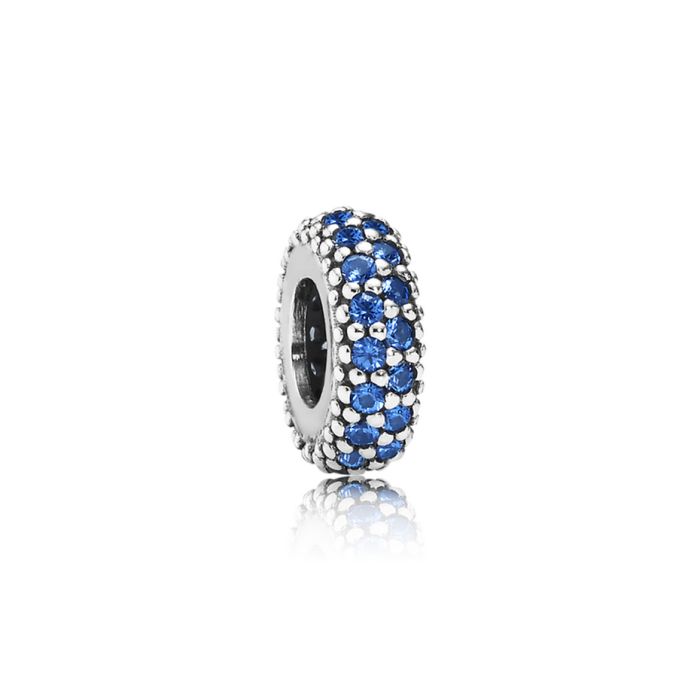 PANDORA Inspiration Within Spacer with Blue Crystal 791359NCB