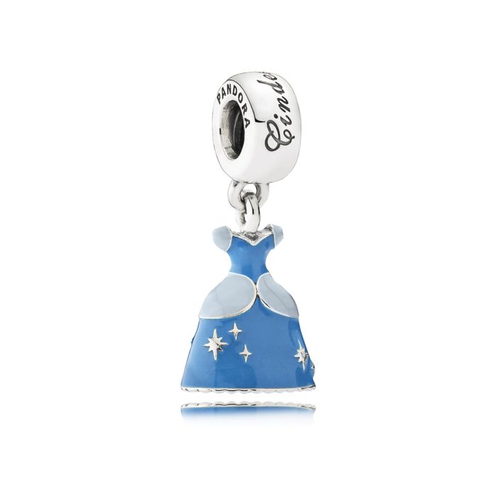 Pandora Disney Cinderella's Dress Dangle with Azure and Light Blue Enamel 791578ENMX | Hannoush Jewelers