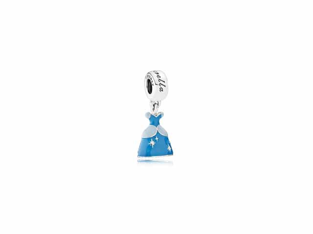 Pandora Disney Cinderella's Dress Dangle with Azure and Light Blue Enamel 791578ENMX | Hannoush Jewelers