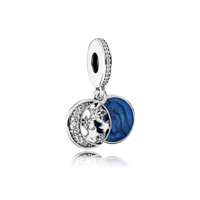 Pandora VINTAGE NIGHT SKY DANGLE WITH SHIMMERING MIDNIGHT BLUE ENAMEL AND CLEAR CZ - 791993CZ | Hannoush Jewelers