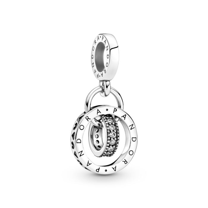 Pandora Logo Circles Dangle Charm 799490C01 | Hannoush Jewelers