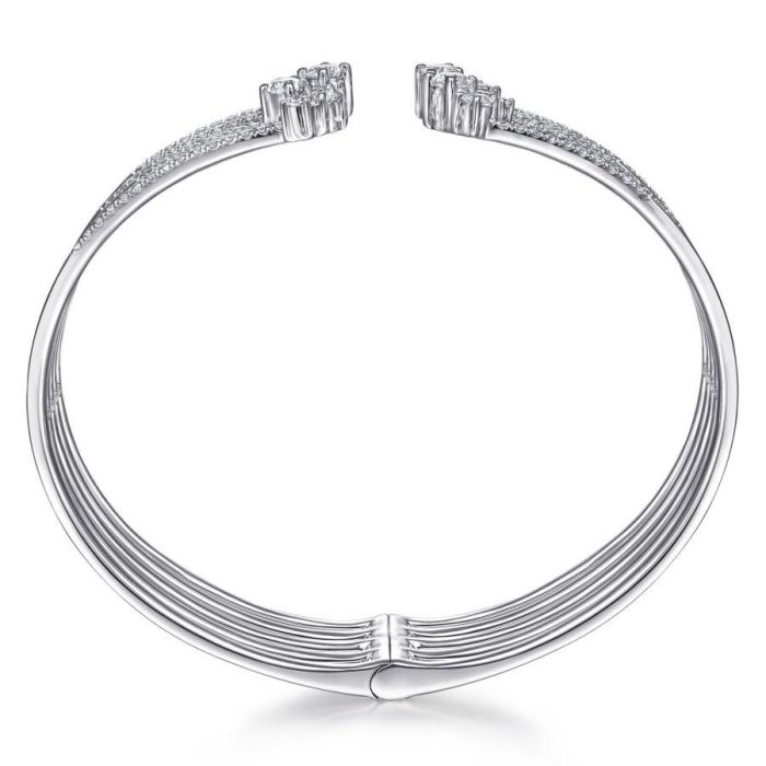 Gabriel & Co. - BG4365-65W84JJ - 18K White Gold Diamond Bangle | Hannoush Jewelers