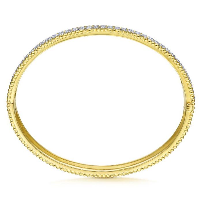 Gabriel & Co. - BG4434-62M45JJ - 14K White-Yellow Gold Diamond Bangle | Hannoush Jewelers