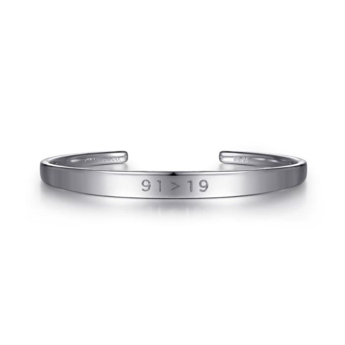 Gabriel & Co. - BG9119-62SVJJJ - 91 > 19 925 Sterling Silver Bangle | Hannoush Jewelers