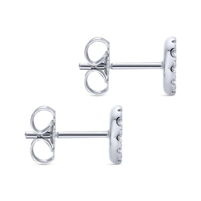 Gabriel & Co. - EG12968W45JJ - 14K White Gold Round Pavâ€š Diamond Stud Earrings | Hannoush Jewelers