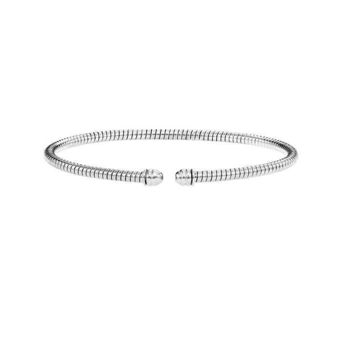 14kt White Gold 7" 3mm Bangle BG2350-07 | Hannoush Jewelers