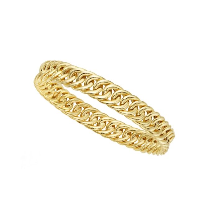 14K Yellow Gold Eternity Chain Slip-on Bangle BG2489 | Hannoush Jewelers