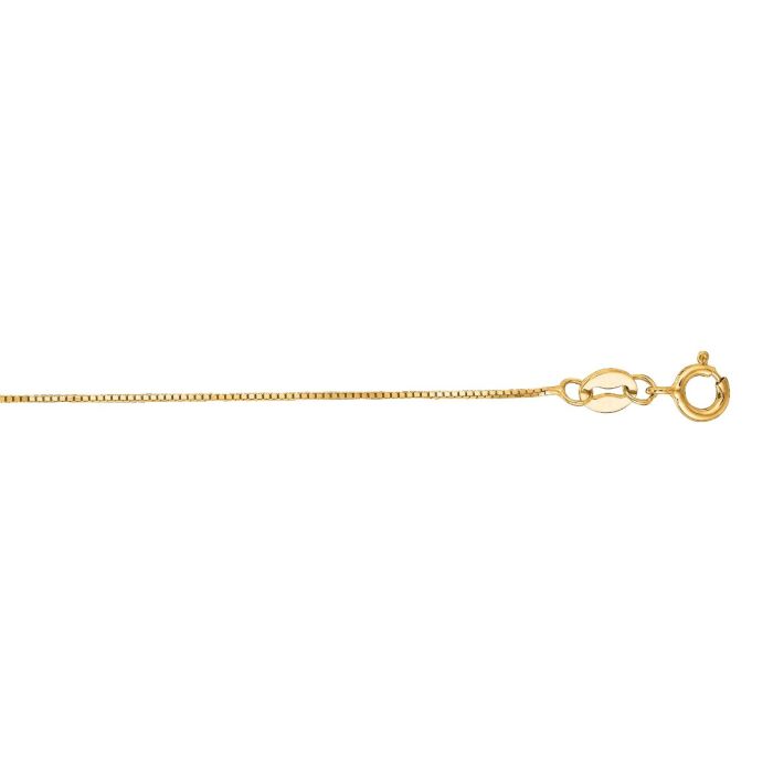 14K YELLOW GOLD 13 INCH BOX CHAIN BOX040-13 | Hannoush Jewelers