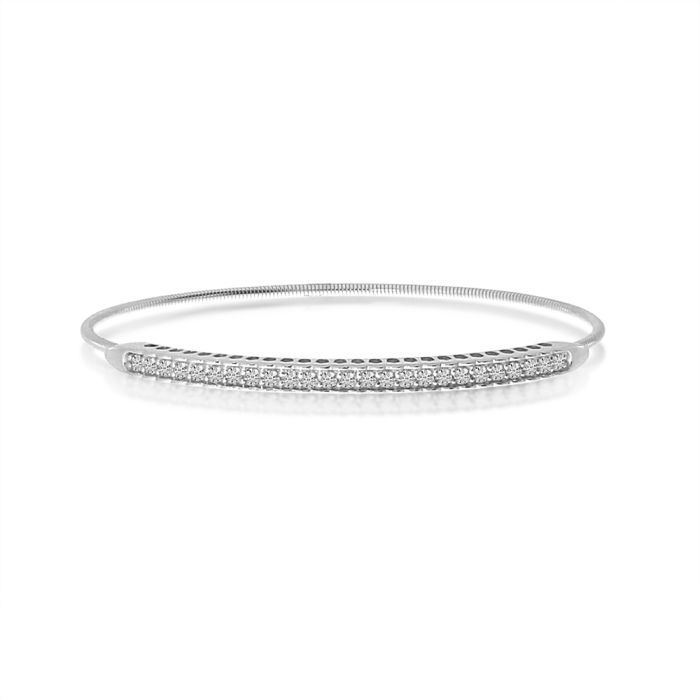 14K White Gold Diamond Expandable Bracelet BVB1059W | Hannoush Jewelers