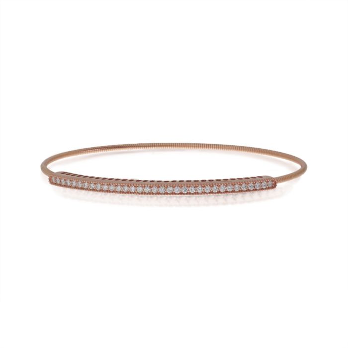 14K Rose Gold Diamond Expandable Bracelet BVB1060P | Hannoush Jewelers