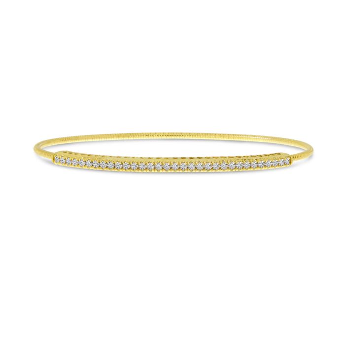 14K Yellow Gold Diamond Expandable Bracelet BVB1061 | Hannoush Jewelers