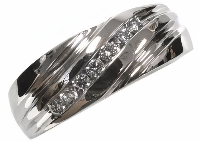 14K White Gold Gents Diamond Band HB00951W | Hannoush Jewelers