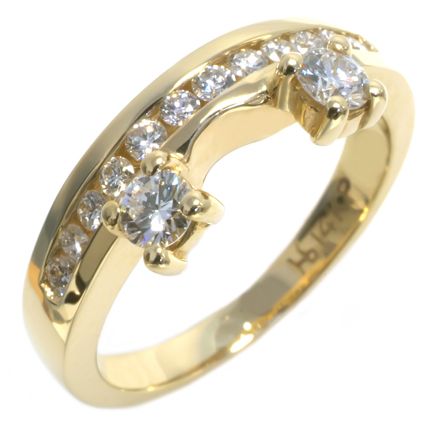 14K Yellow Gold 0.45 cttw Diamond Wrap Ring HB06529DI | Hannoush Jewelers