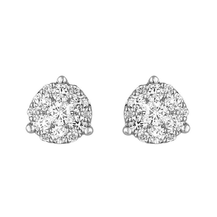 0.20CTW DIAMOND CLUSTER EARRING WITH PUSH BACK | Hannoush Jewelers