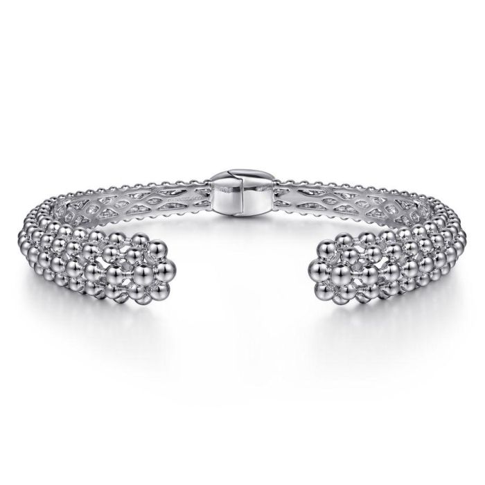 Gabriel & Co. - BG4592-65SVJJJ - 925 Sterling Silver Bujukan Beaded Split Bangle | Hannoush Jewelers