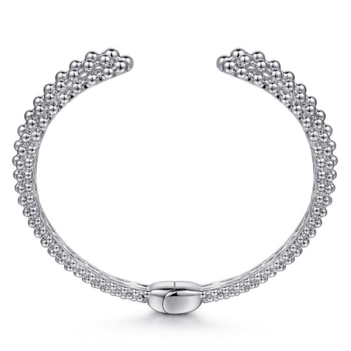 Gabriel & Co. - BG4592-65SVJJJ - 925 Sterling Silver Bujukan Beaded Split Bangle | Hannoush Jewelers