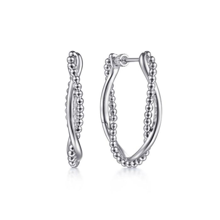 Gabriel & Co. - EG14167SVJJJ - 925 Sterling Silver 30MM Hoop Earrings | Hannoush Jewelers