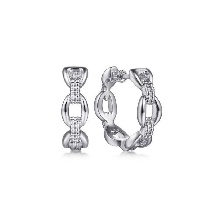 Gabriel & Co. - EG14427SVJJJ - 925 Sterling Silver 20MM Oval Link Classic Hoop Earrings | Hannoush Jewelers