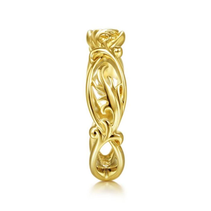 Gabriel & Co. - LR51916Y4JJJ - 14K Yellow Gold Filigree Floral Ring | Hannoush Jewelers