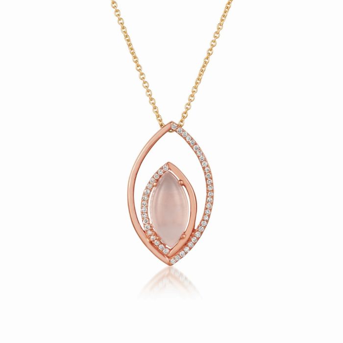 Le Vian Diamond and Pink Orchid Quartz Pendant GECY 3 | Hannoush Jewelers