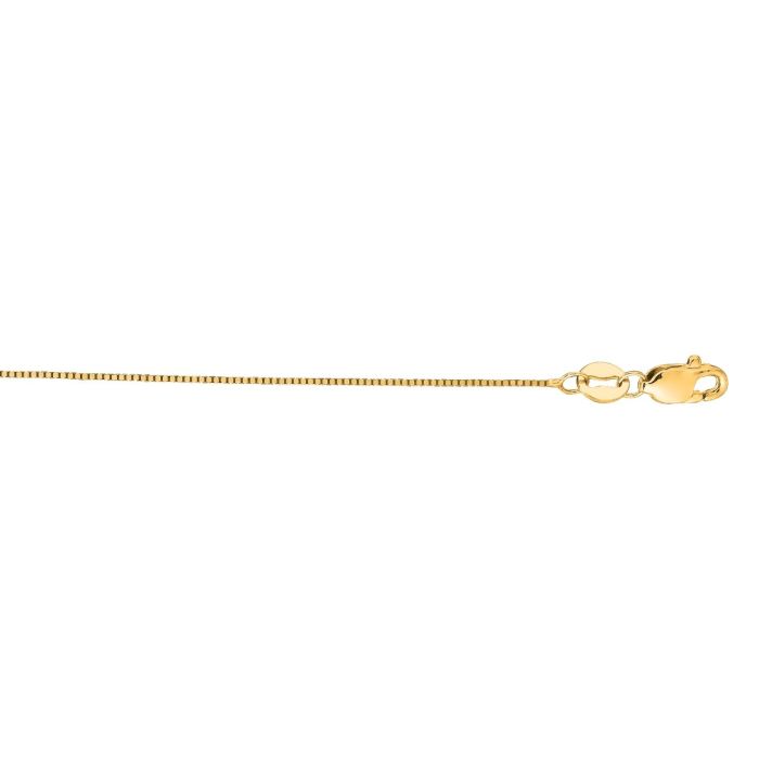 14kt 16" Yellow Gold Classic Box Chain with Lobster Clasp LBOX028-16 | Hannoush Jewelers