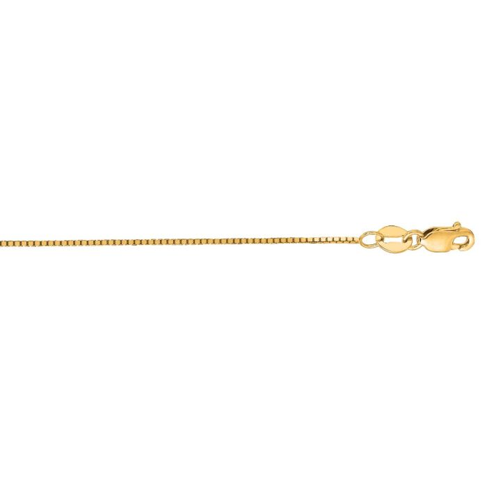 14kt 18" Yellow Gold Shiny Classic Box Chain with Lobster Clasp LBOX040-18 | Hannoush Jewelers