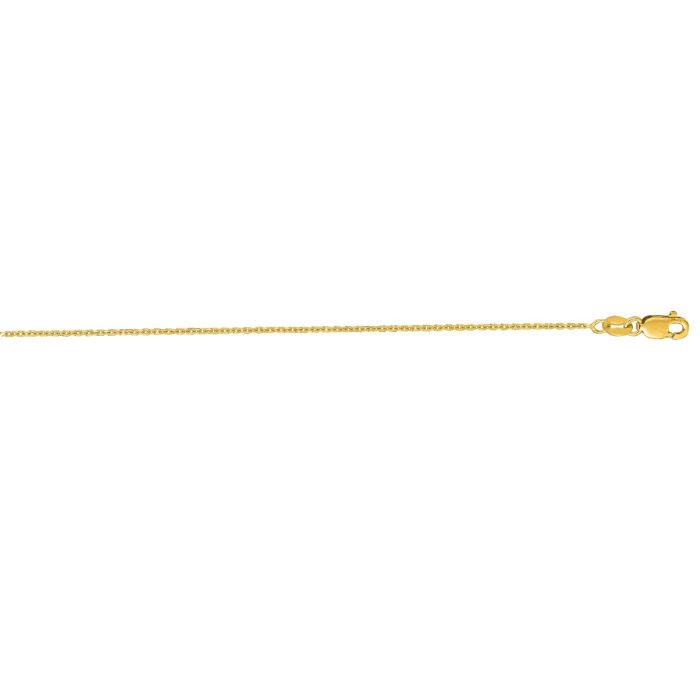 14kt 16" Yellow Gold Diamond Cut Cable Link Chain with Lobster Clasp LCAB30-16 | Hannoush Jewelers