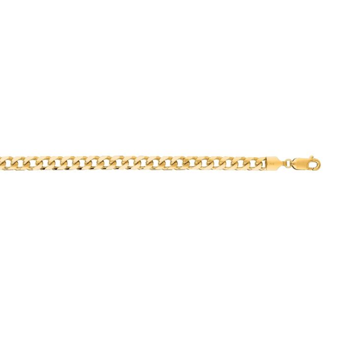 14kt 24" Yellow Gold Diamond Cut Miami Cuban Link Chain with Lobster Clasp MC150-24 | Hannoush Jewelers