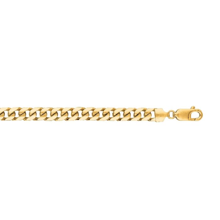 14kt 30" Yellow Gold Diamond Cut Miami Cuban Link Chain with Lobster Clasp MC210-30 | Hannoush Jewelers