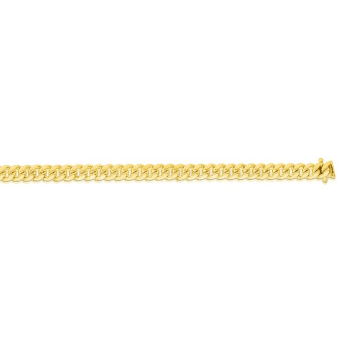 14kt Gold 26" Yellow Finish New Miami Cuban Necklace with Box Clasp NMC150-26 | Hannoush Jewelers