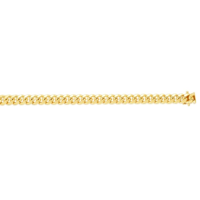 14kt Gold 26" Yellow Finish New Miami Cuban Necklace with Box Clasp NMC200-26 | Hannoush Jewelers